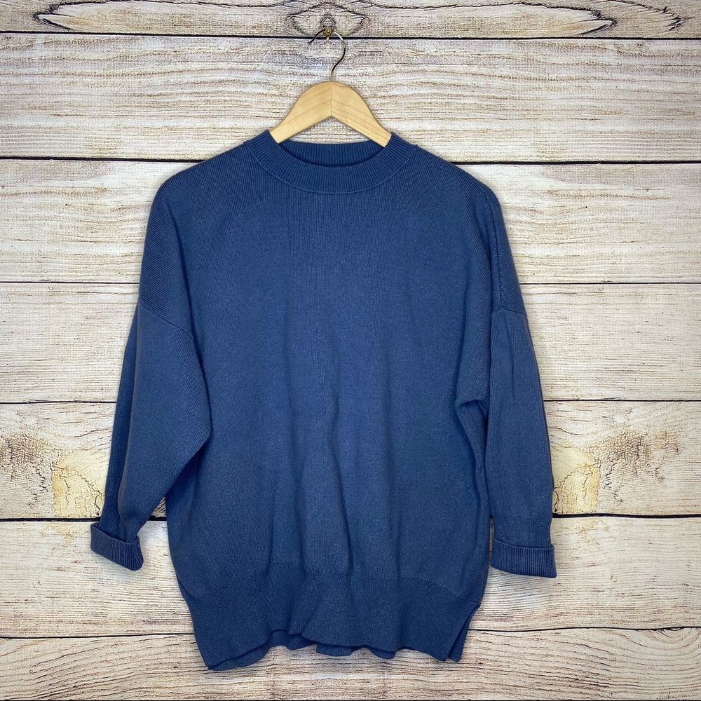 Abercrombie & Fitch Soft Collection Oversized Blue Crewneck Size L Soft & Cozy